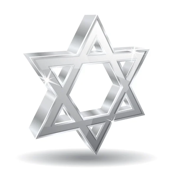 3d Glossy Vector Jewish Icon — Stock Vector