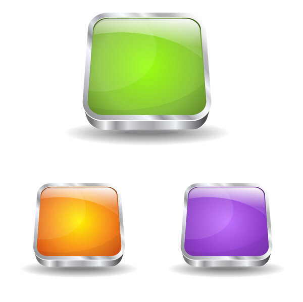 3d Glossy Rounded Rectangle Icon