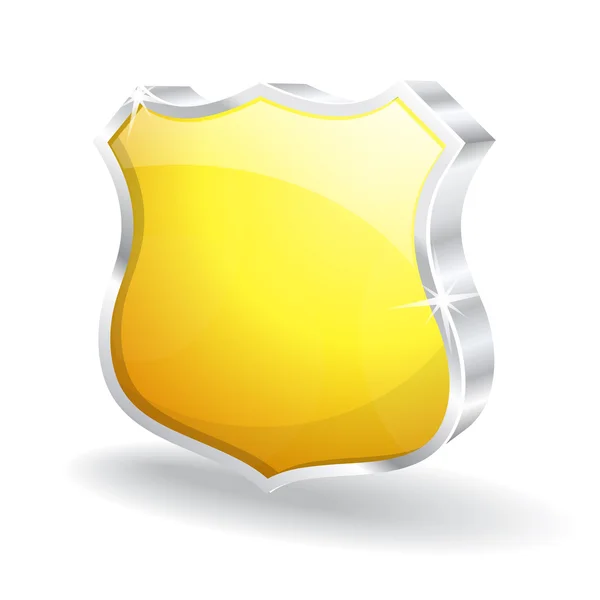 Icona di protezione scudo lucido 3d — Vettoriale Stock