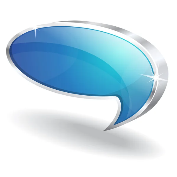 Vector de globo de conversación 3d icono — Archivo Imágenes Vectoriales