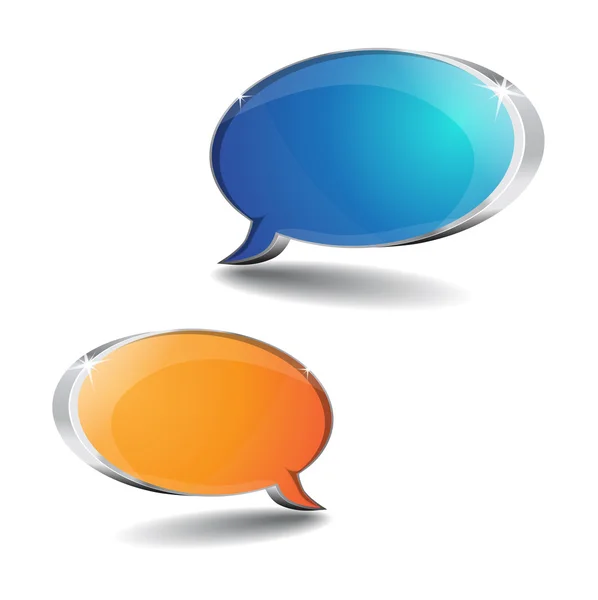 3d Talk Balloon Vector Icon — Stock Vector