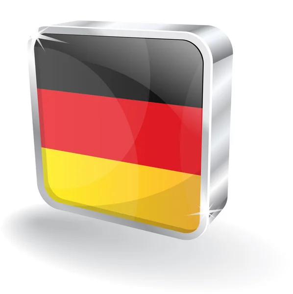3d Glossy เยอรมนีธงเวกเตอร์ไอคอน — ภาพเวกเตอร์สต็อก