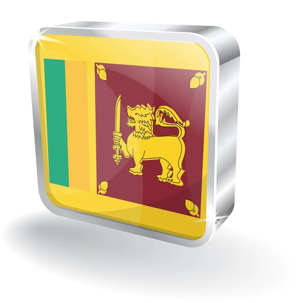 3D glansigt sri Lankas flagga vektor-ikonen — Stock vektor