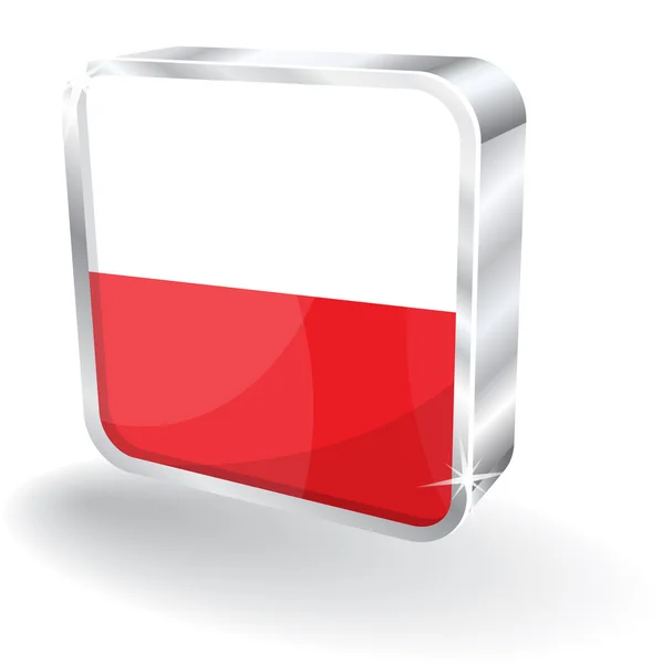 3d Poland Flagge Vektor-Symbol — Stockvektor