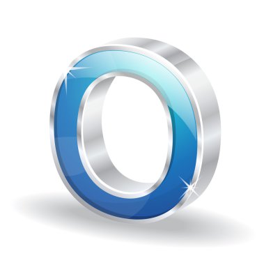 3D parlak harfler vektör simgesi