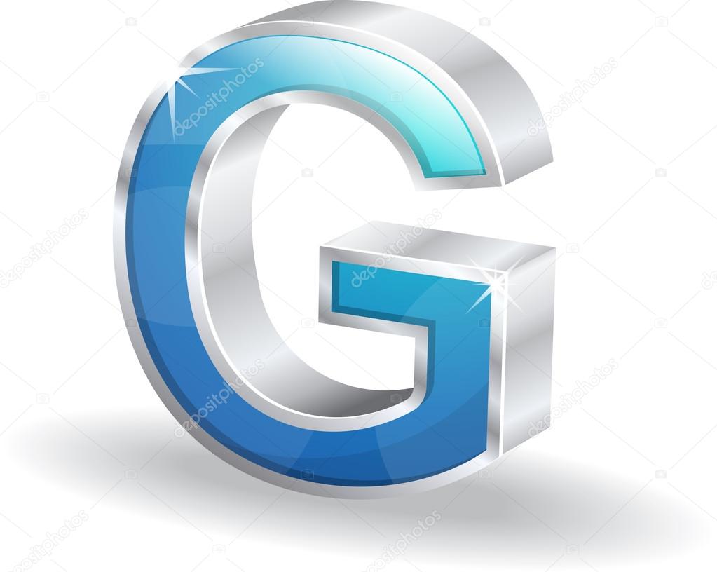 3d Glossy letters Vector Icon