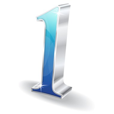 3D parlak vektör numaraları