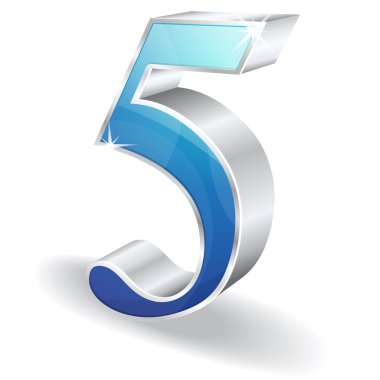 3D parlak vektör numaraları