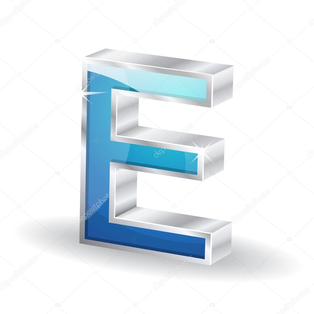 3d Glossy letters Vector Icon