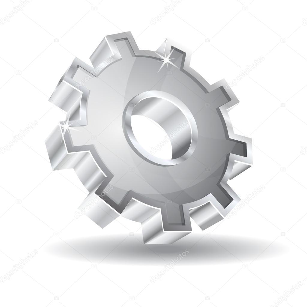 3D Mechanical Gear Vector Icon Stock Vector by ©rizwanali3d 21660443