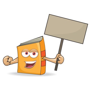 vektör kitap maskot