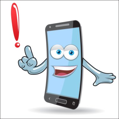 vektör cep telefon maskot