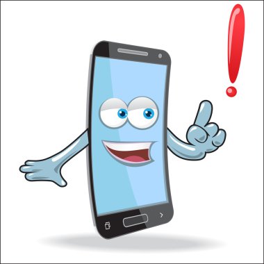 vektör cep telefon maskot
