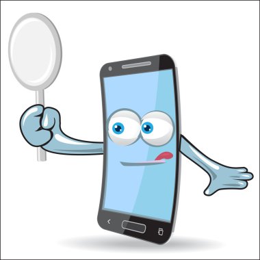 vektör cep telefon maskot