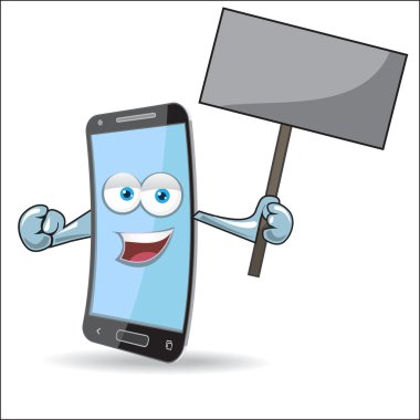 vektör cep telefon maskot