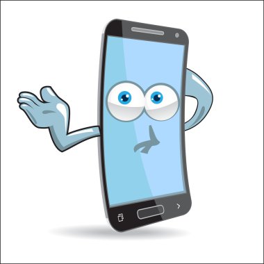 vektör cep telefon maskot