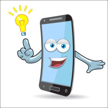 vektör cep telefon maskot