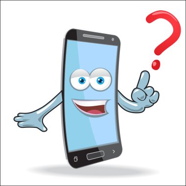 vektör cep telefon maskot