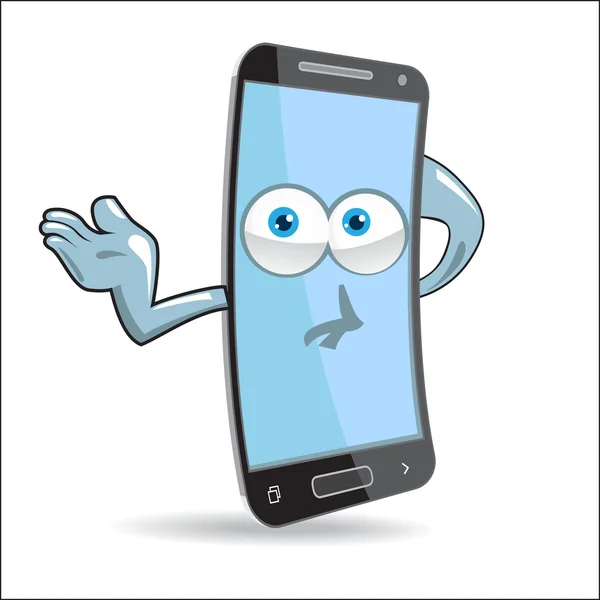 Vektor cell mobile maskot — Stock vektor