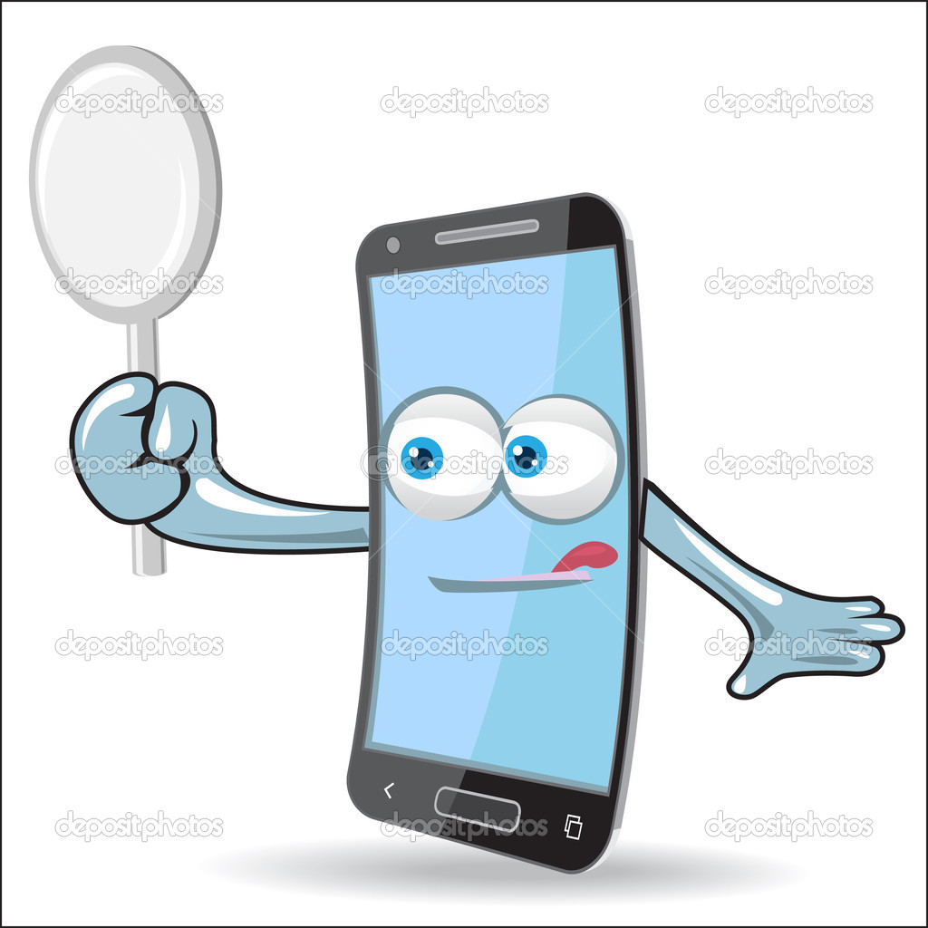 Vector Cell Mobile Mascot