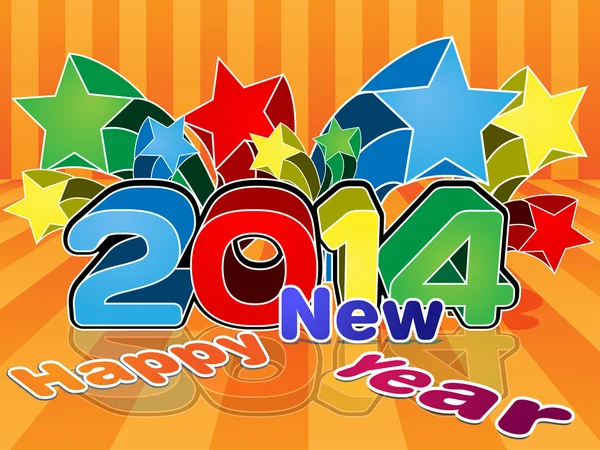 2014 Happy New Year — Stock Vector