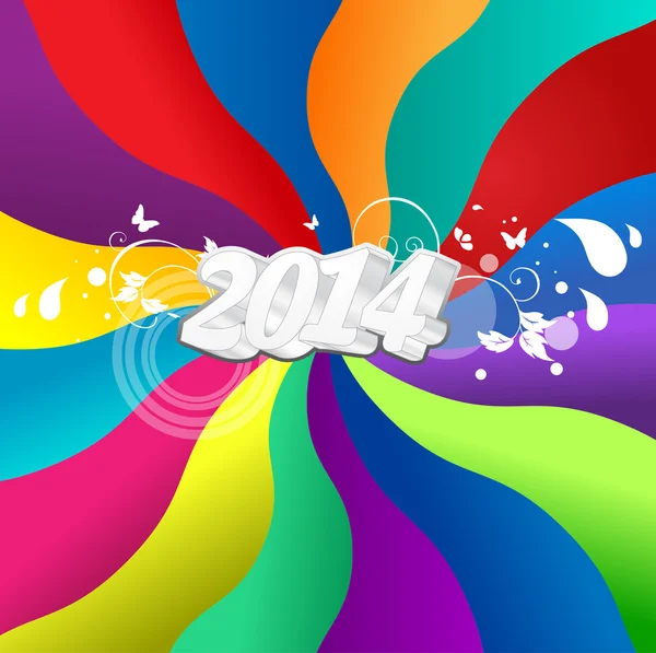 Szczęśliwego nowego roku 2014 — Wektor stockowy