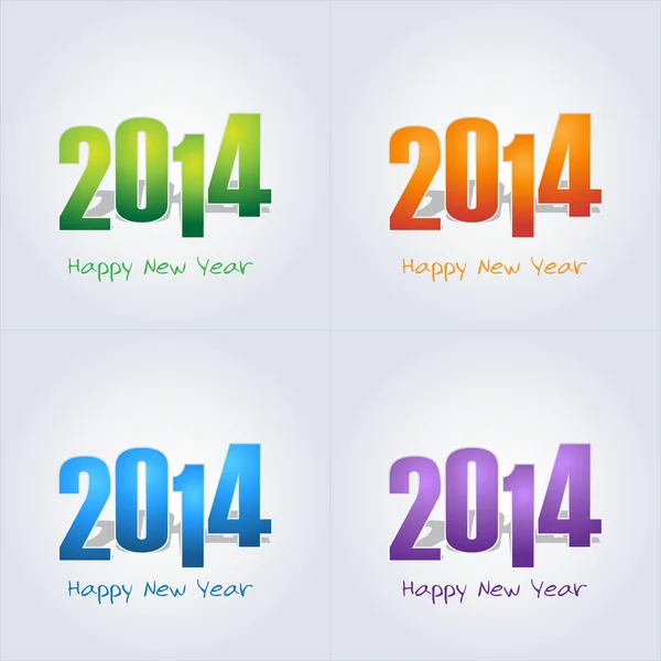 2014 Happy New Year — Stock Vector