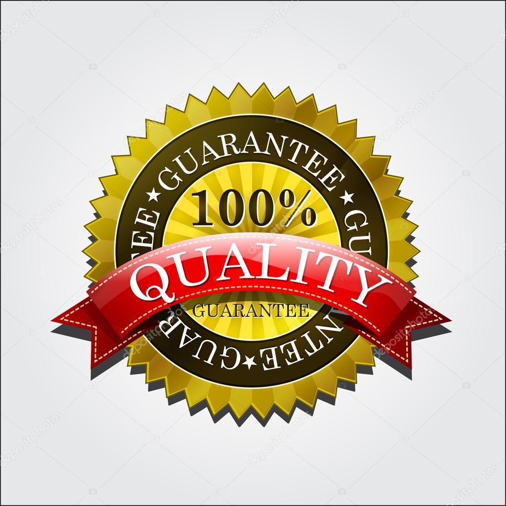 Golden Gold Guarantee Seal Badge