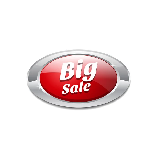 Glossy Big Sale Vector Button Icon — Stock Vector
