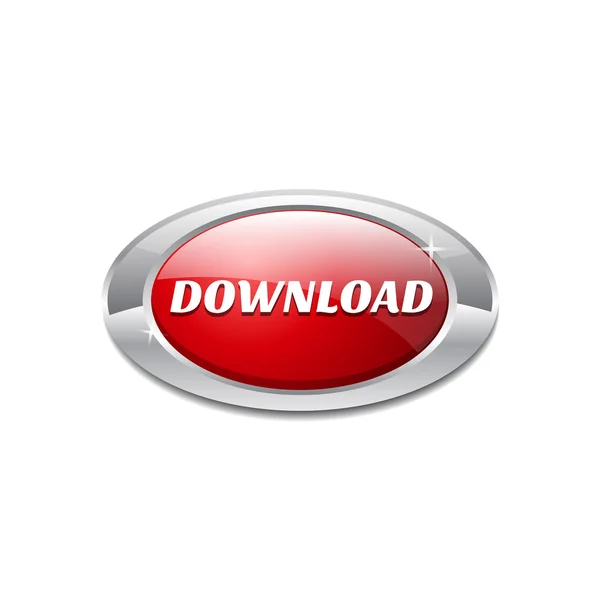 Parlak parlak download düğme simgesi — Stok Vektör