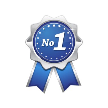 vektör simgesi mavi No 1 mühür