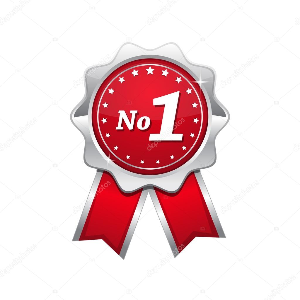 No 1 Red Seal Vector Icon Stock Vector Image By C Rizwanali3d