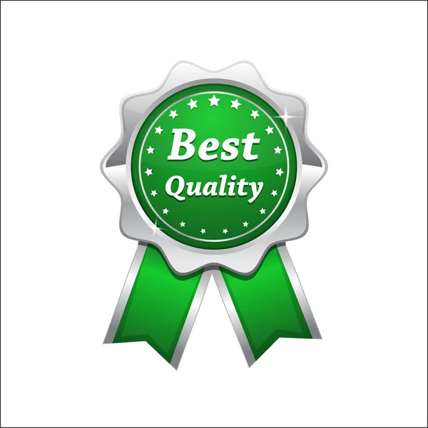 Best Quality Silver Platinum Green Seal — Stock Vector