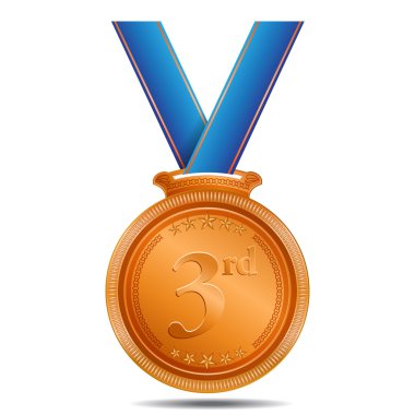 bronz madalya 3 pozisyon vektör simgesi