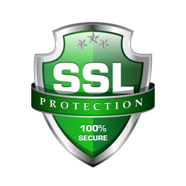 SSL koruma güvenli kalkan simgesi