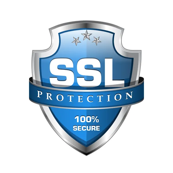 Protection SSL Secure Shield Icône — Image vectorielle