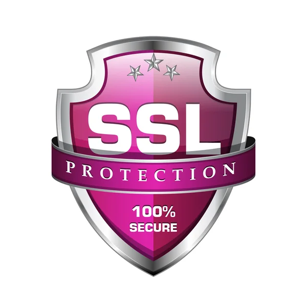 Ikon Perisai Perlindungan SSL - Stok Vektor