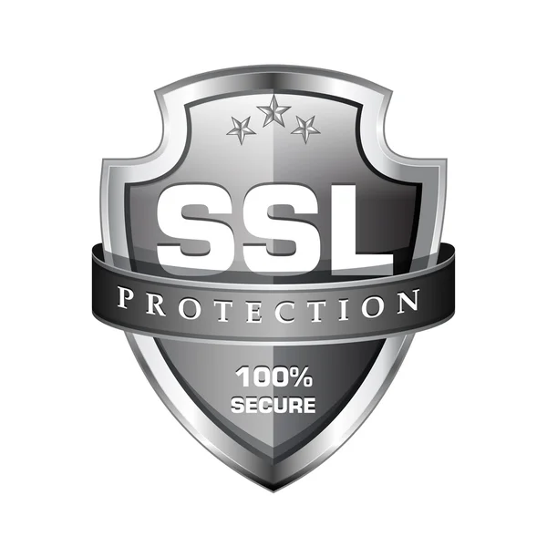 Protección SSL Secure Shield Icono — Archivo Imágenes Vectoriales