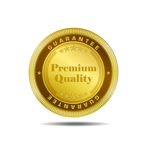 Premium Quality Gold Medal — Stock Vector