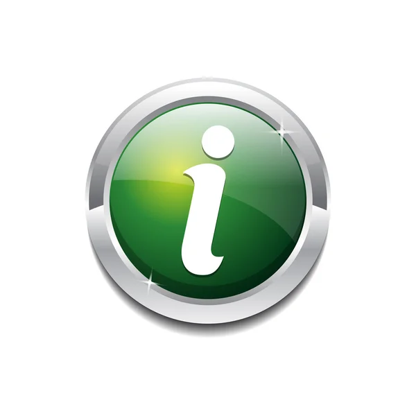 Informação Glossy Icon Button Design — Vetor de Stock