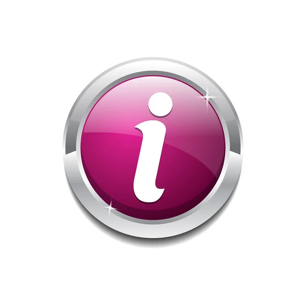 Informação Glossy Icon Button Design — Vetor de Stock