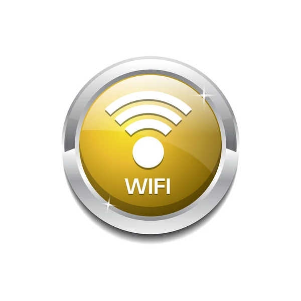 Wifi icono Vector botón — Vector de stock