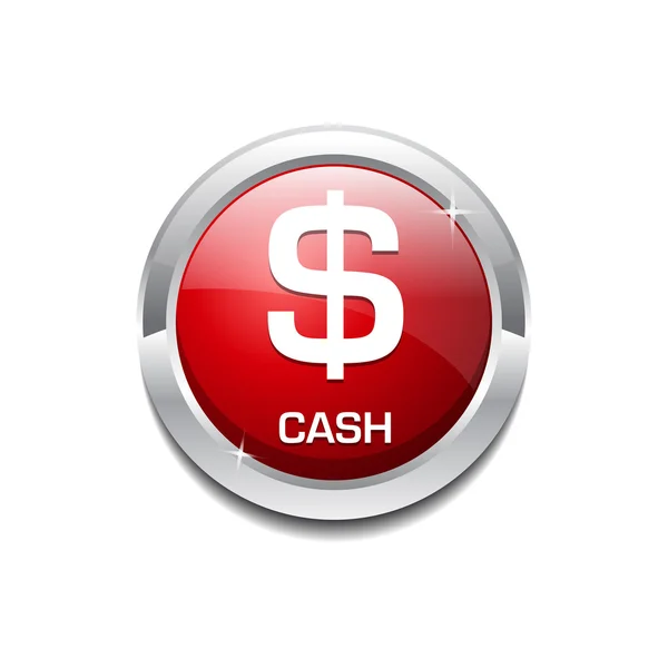 Cash Vector Icon Button — Stock Vector