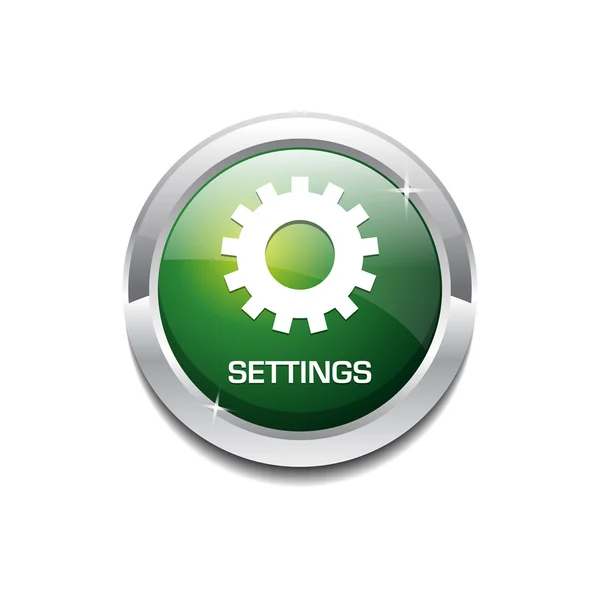 Setting Vector Icon Button — Stock Vector
