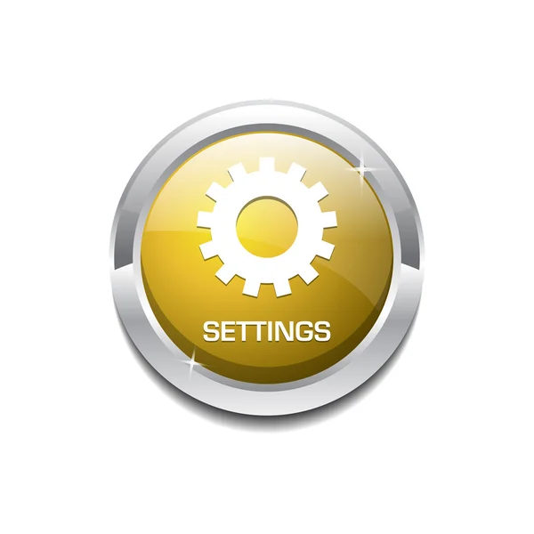 Setting Vector Icon Button — Stock Vector