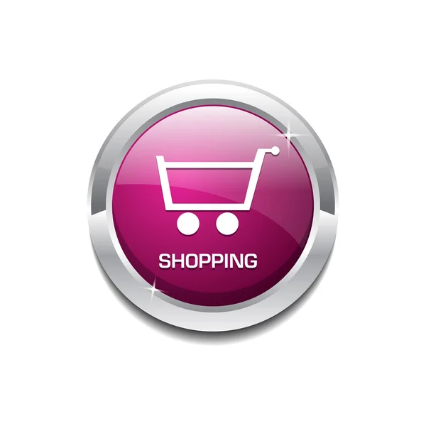 Glansigt vektor shopping cart icon — Stock vektor