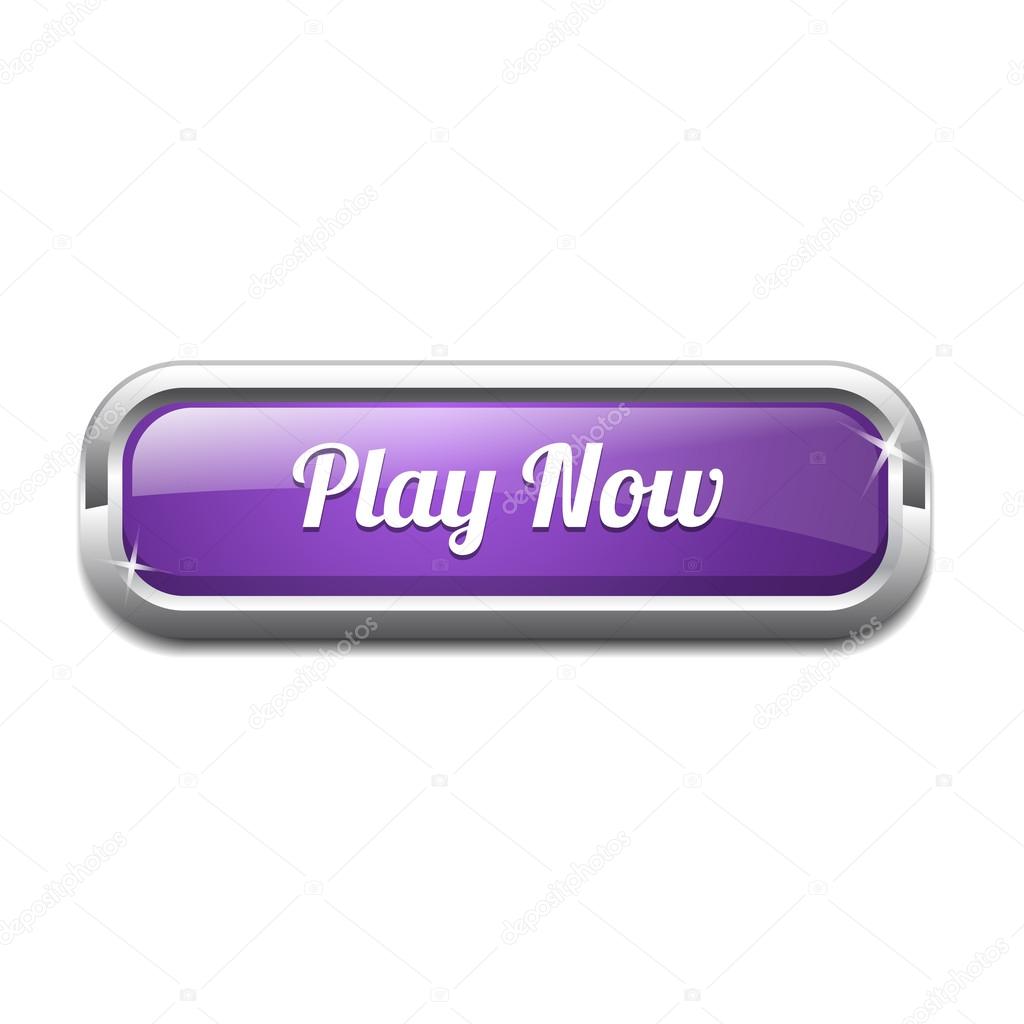 Play Now Rounded Corner Vector Icon Button