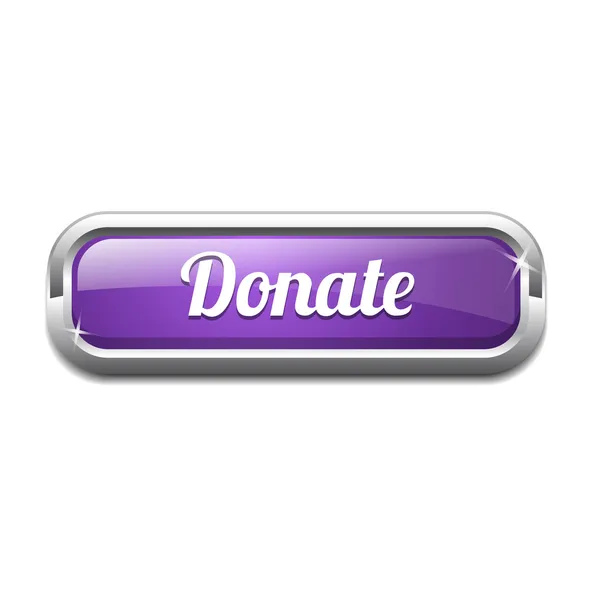 Donar redondeado esquina Vector botón icono — Archivo Imágenes Vectoriales