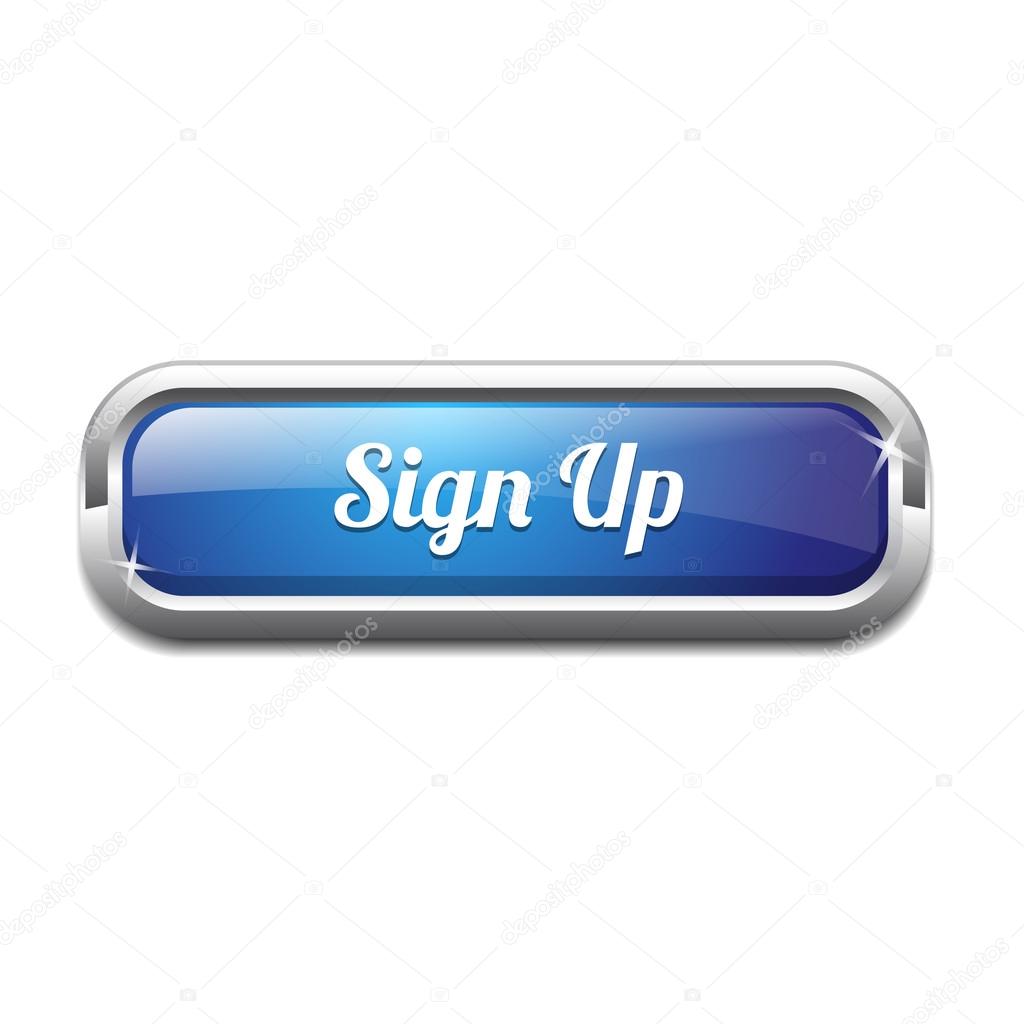 Sign Up Rounded Corner Vector Button