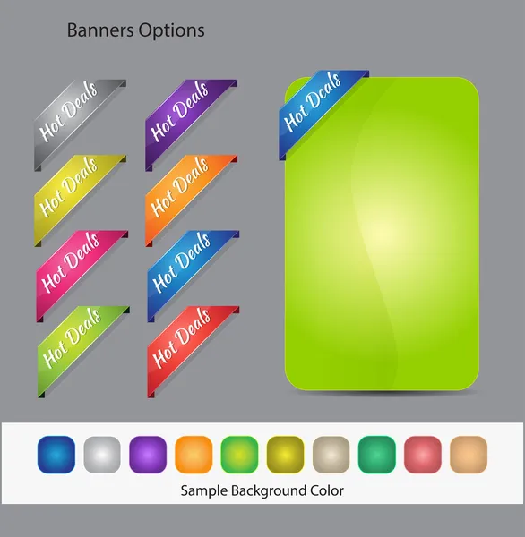 Ensemble de conception d'élément de bannière Web — Image vectorielle